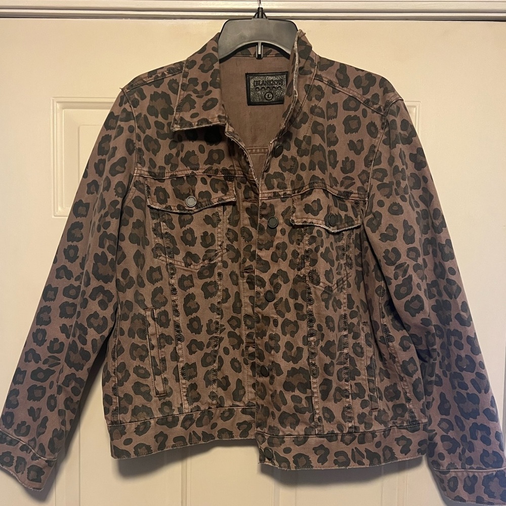 Cheetah jean jacket